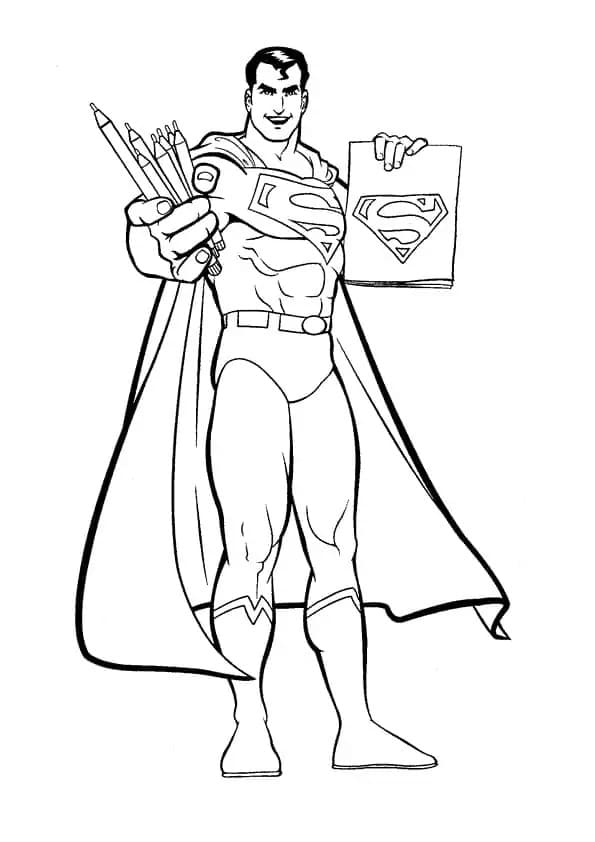 Superman zum Ausmalen