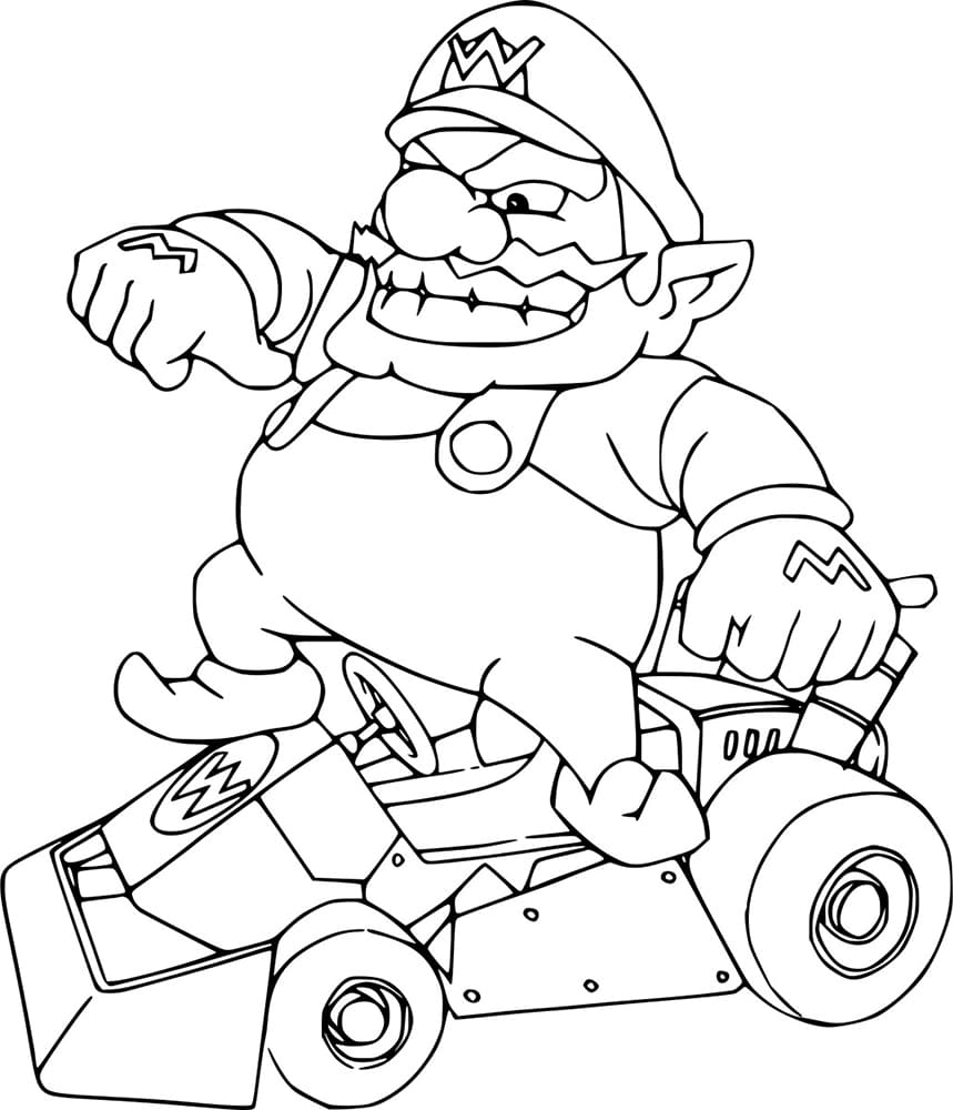 Wario auf dem Kart