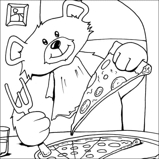 Bär und Pizza