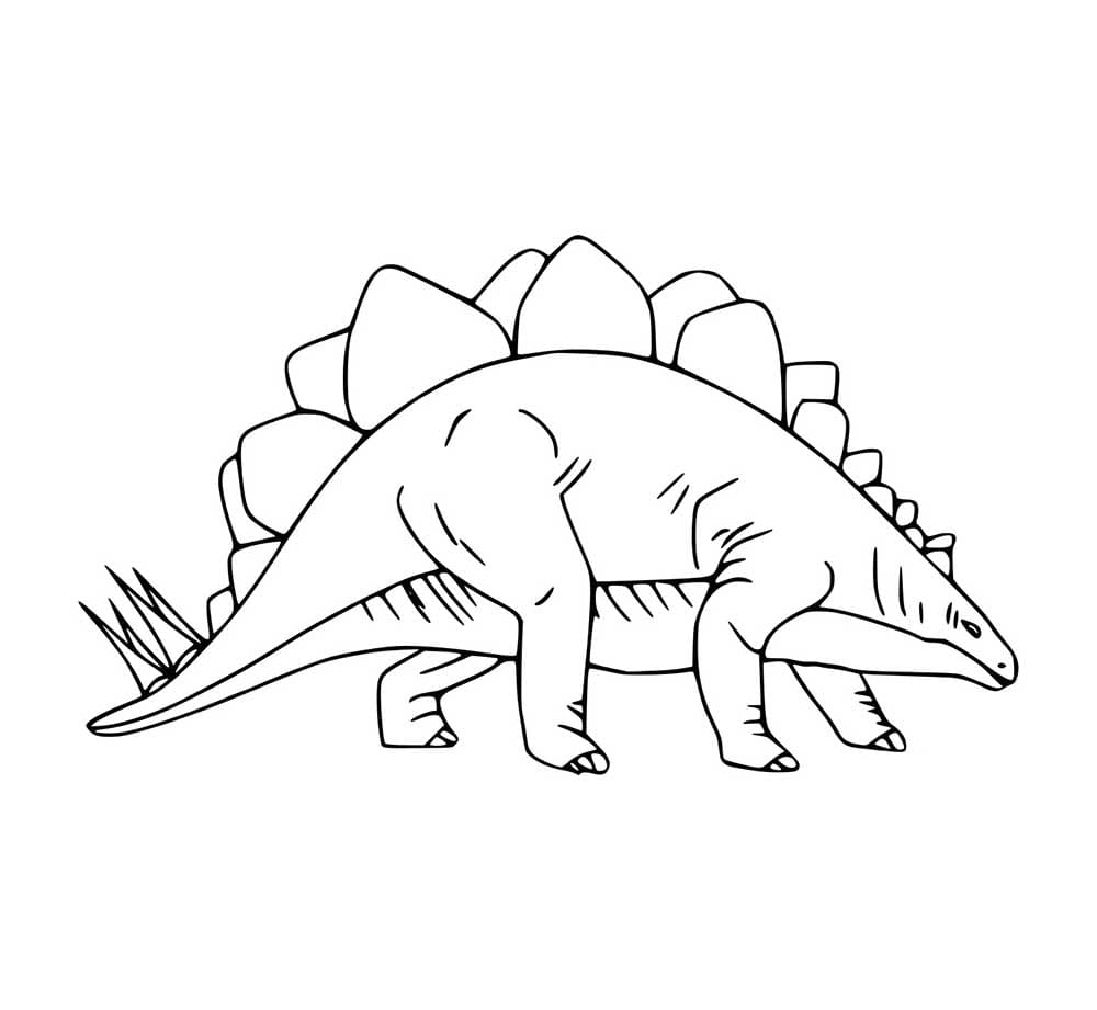 Druckbarer Stegosaurus