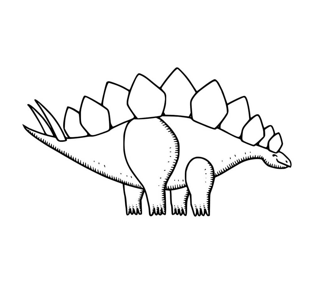 Einfacher geometrischer Stegosaurus