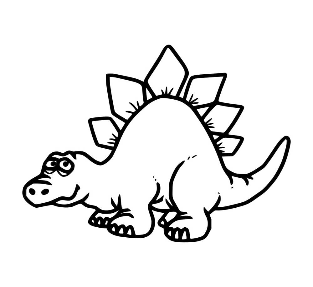 Einfacher Karikatur Stegosaurus