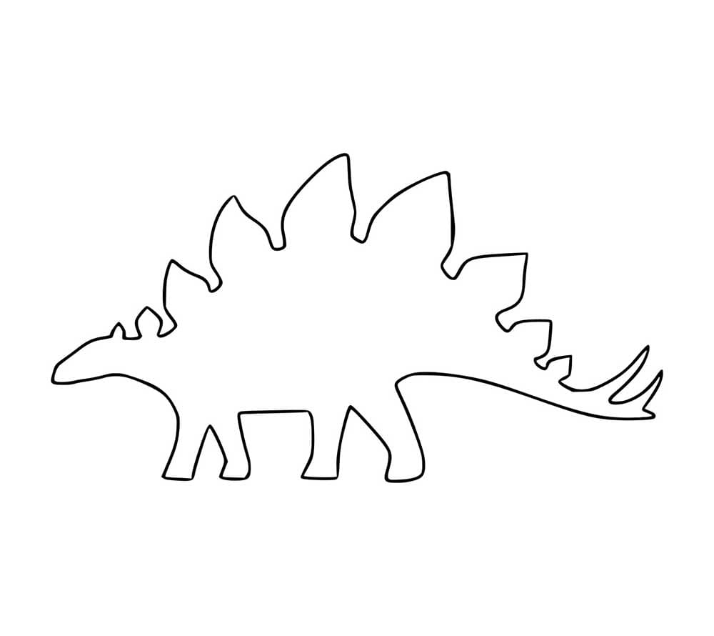 Einfacher Stegosaurus Umriss