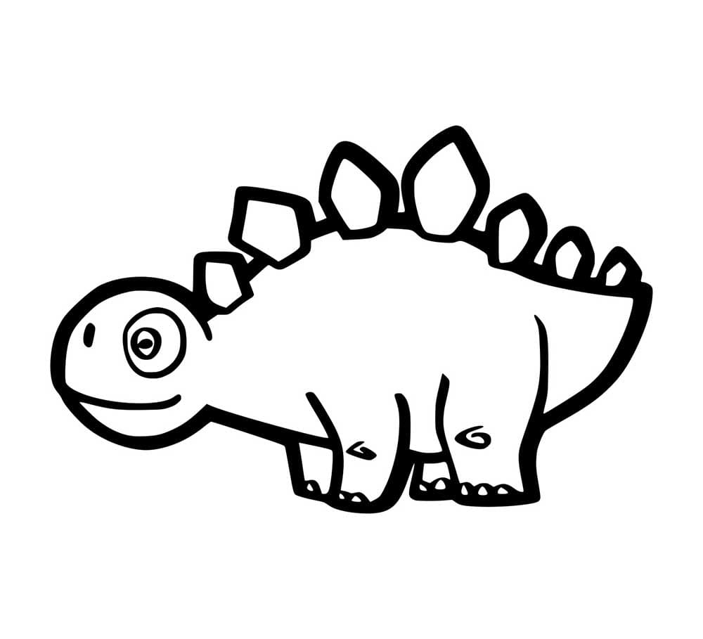 Einfacher süßer Baby Stegosaurus