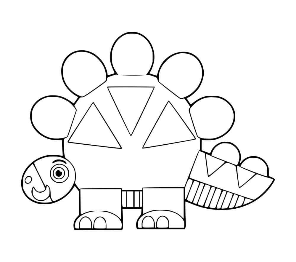 Geometrischer Stegosaurus