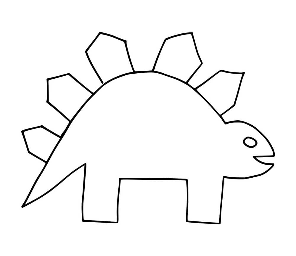 Karikatur Stegosaurus Umriss