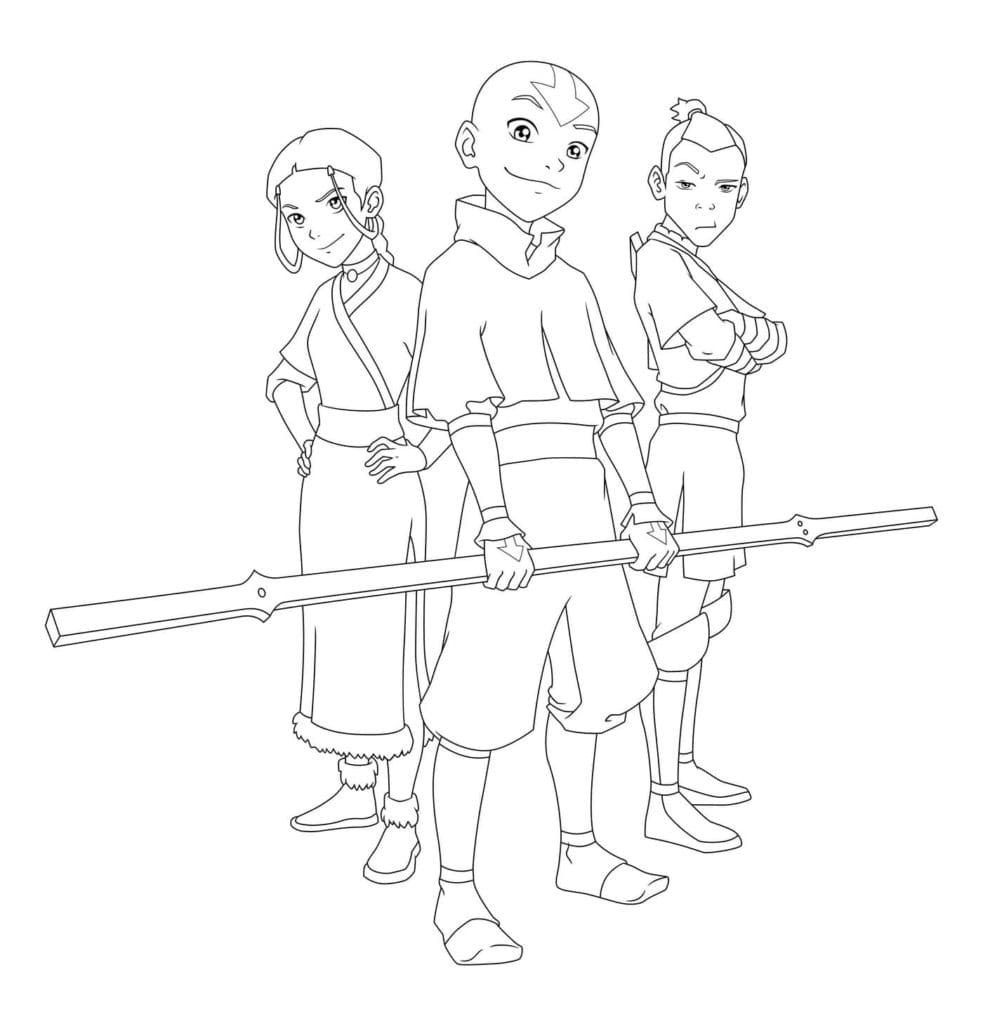 Katara, Aang und Sokka