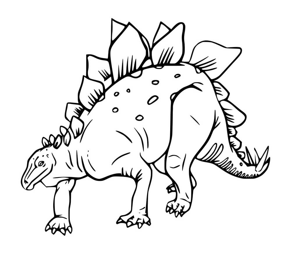 Laufender realistischer Stegosaurus