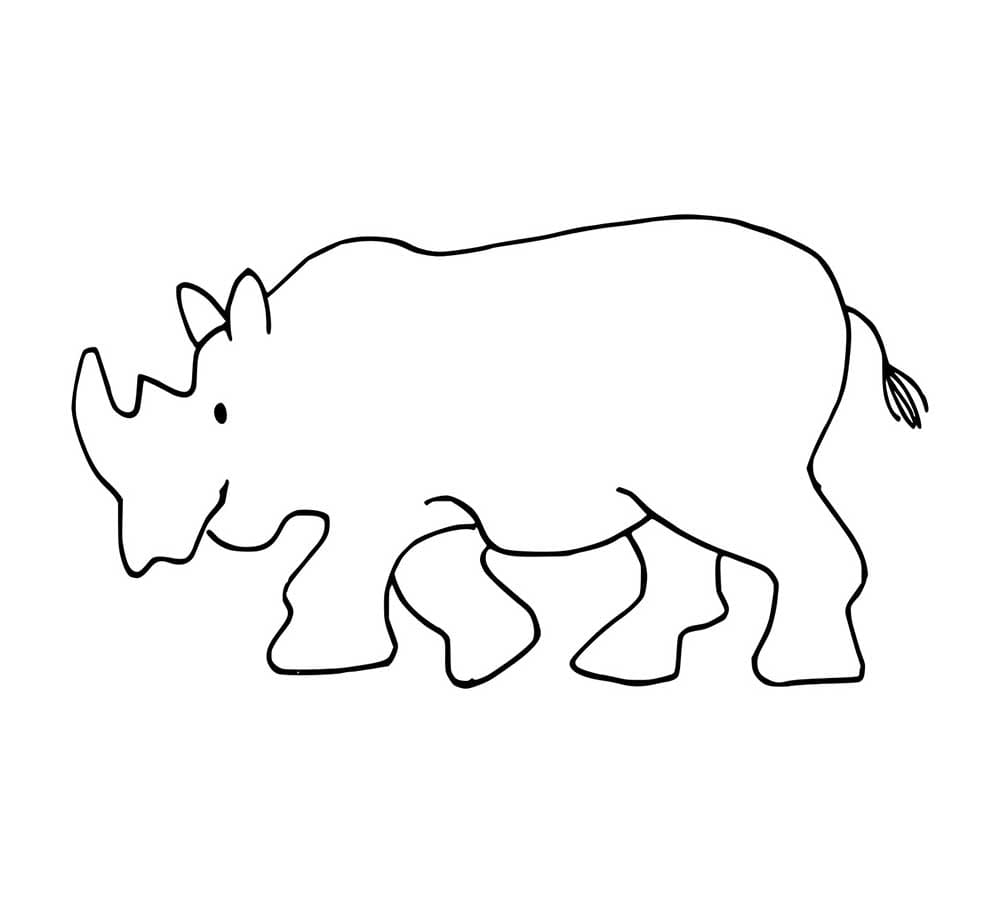 Nashorn Umrissbild