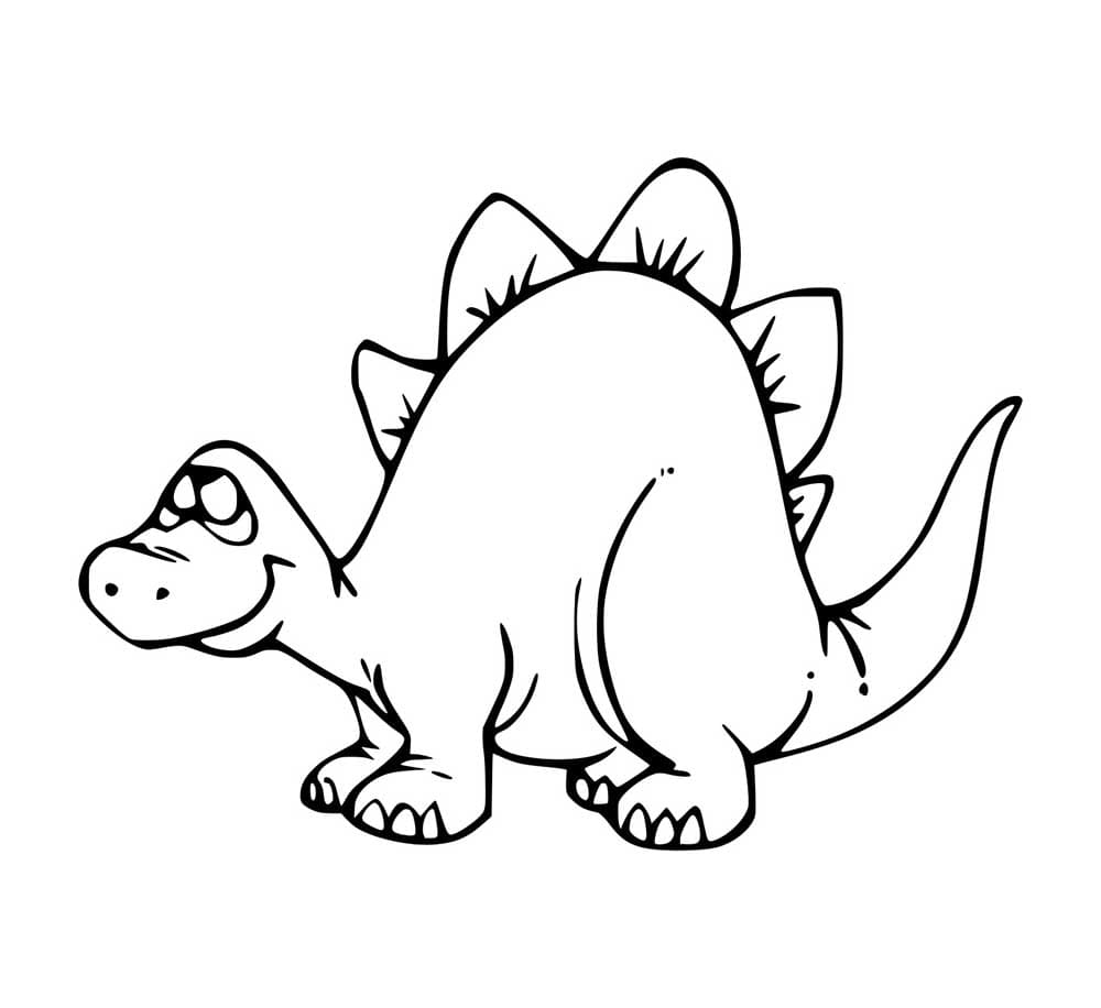 Netter Karikatur Stegosaurus