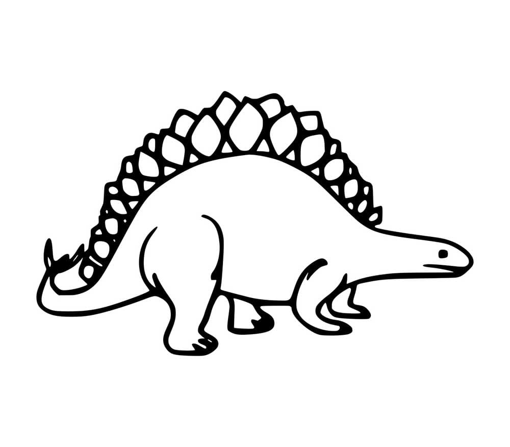 Niedlicher einfacher Stegosaurus