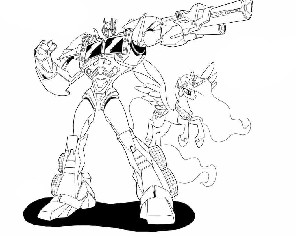 Optimus Prime und Prinzessin Celestia