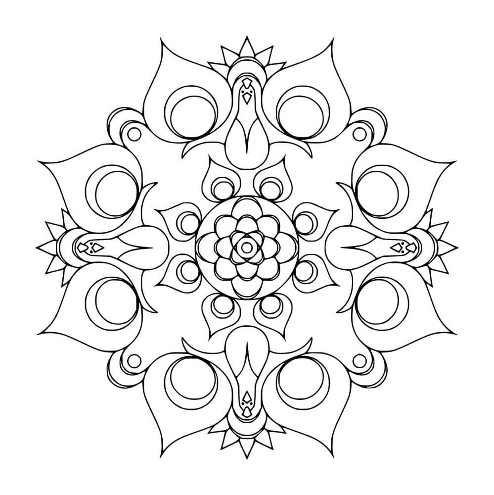 Pfauen Mandala