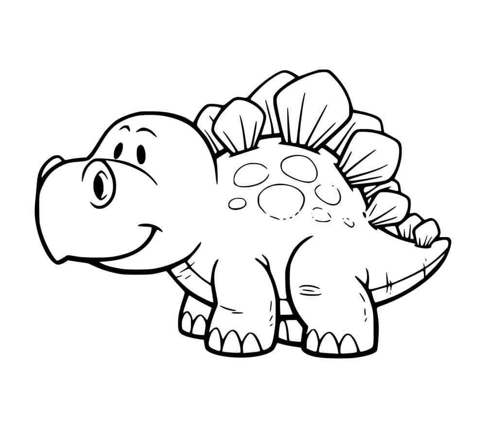 Stegosaurus mit großem Kopf