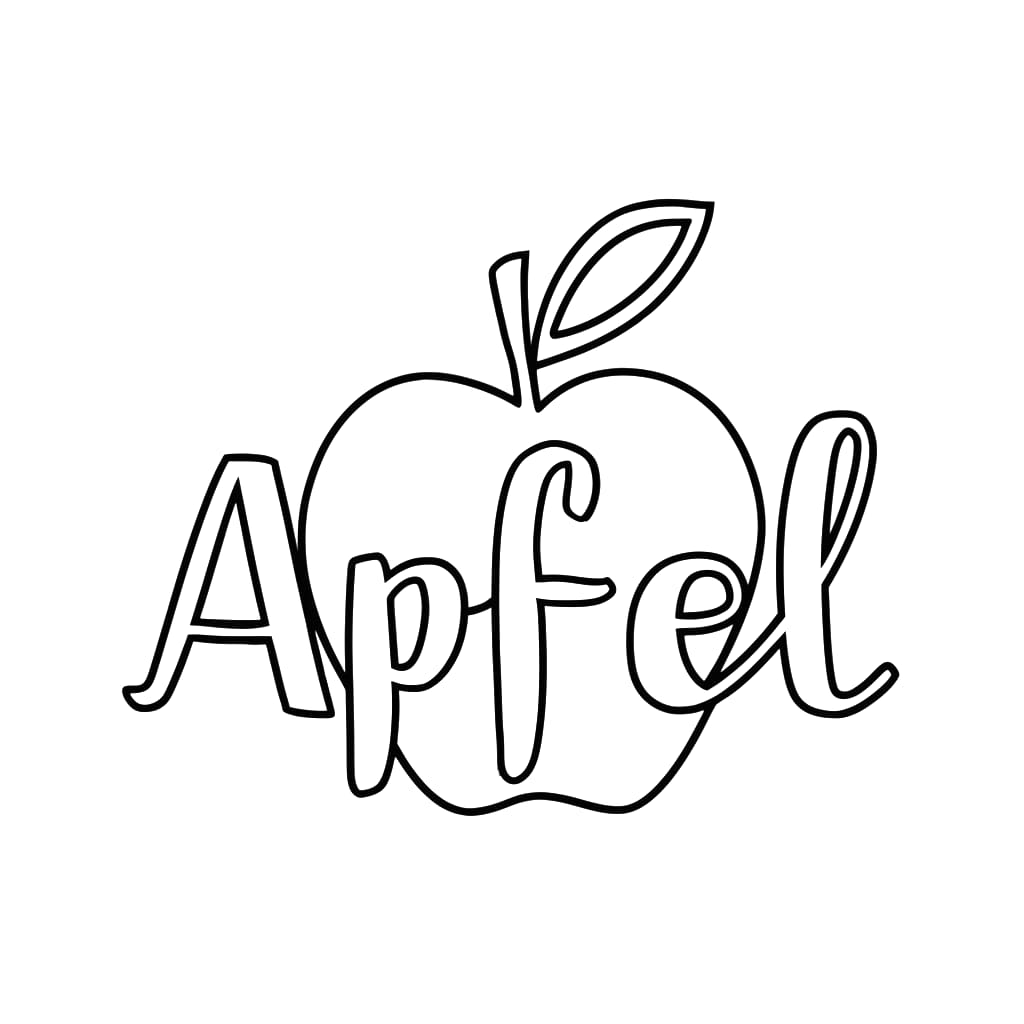 Apfel zum Ausdrucken