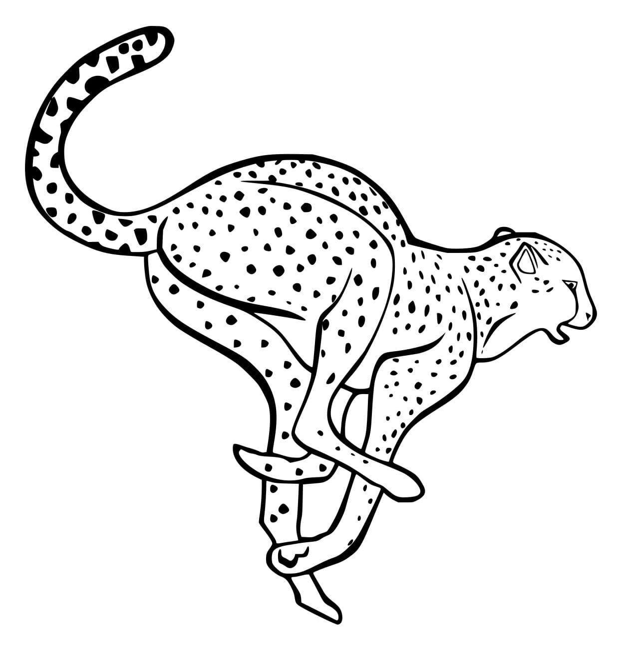 Einfacher laufender Gepard