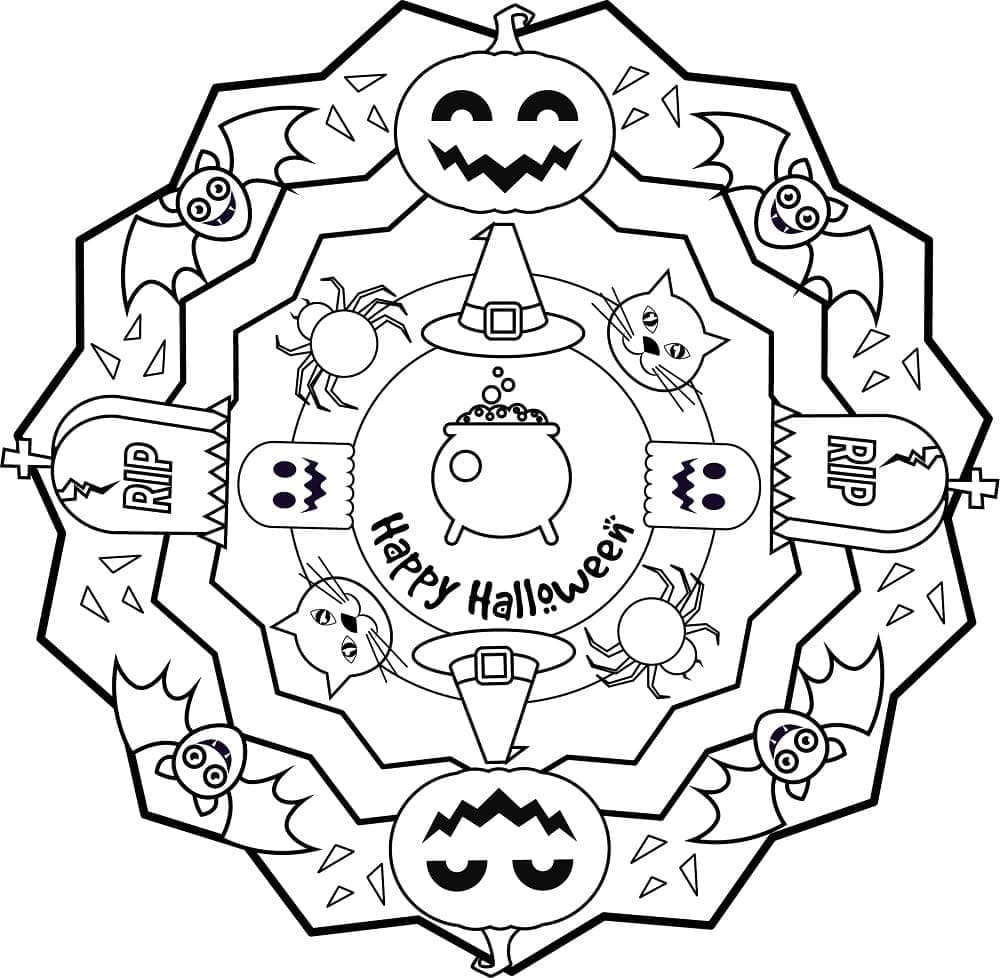 Erstaunliches Halloween Mandala