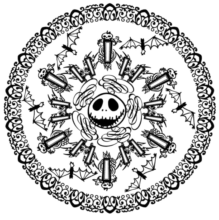 Gruseliges Halloween Mandala