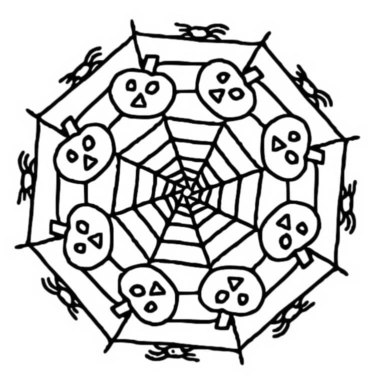 Halloween Mandala für Erwachsene