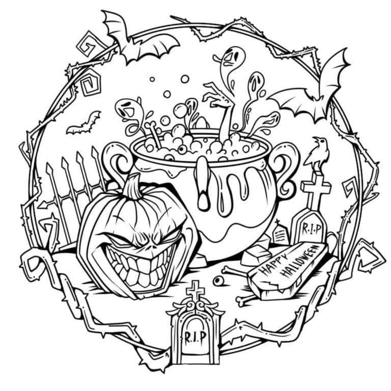 Kostenloses Halloween Mandala