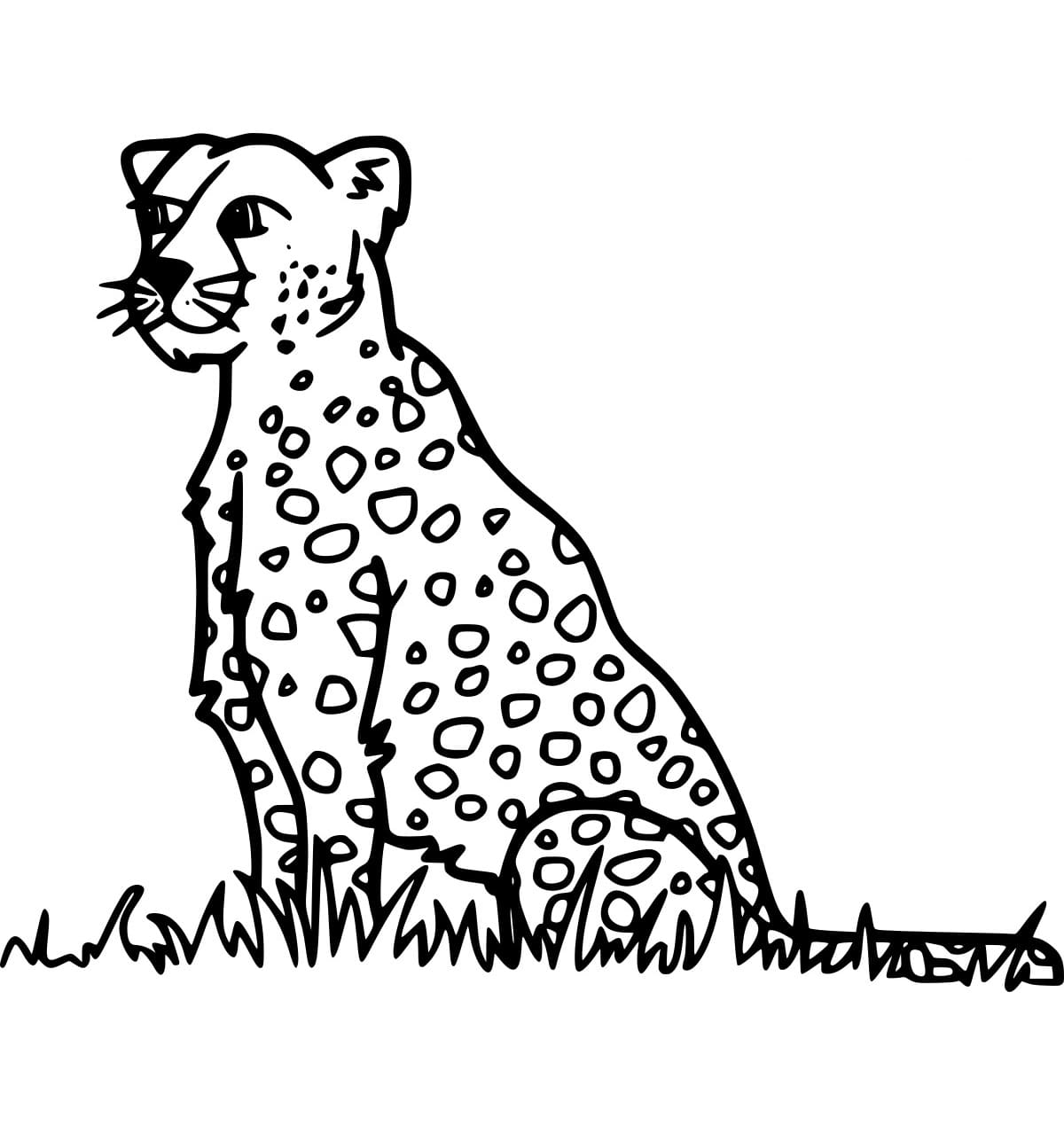 Realistischer Gepard auf dem Gras