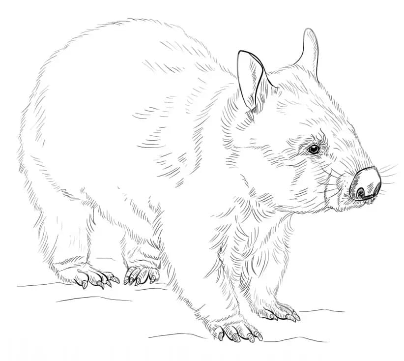 Realistischer Wombat