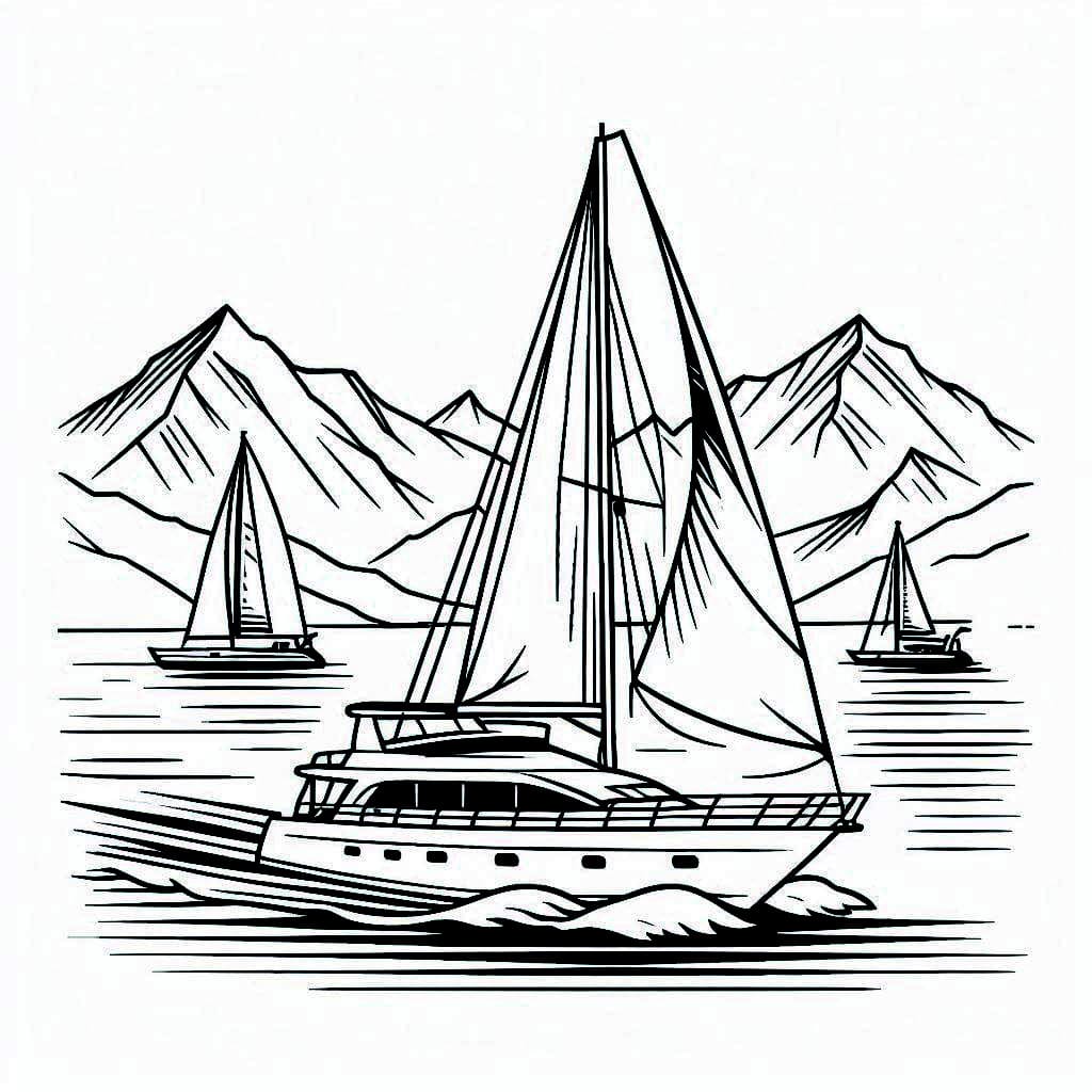 Schnelle Yacht