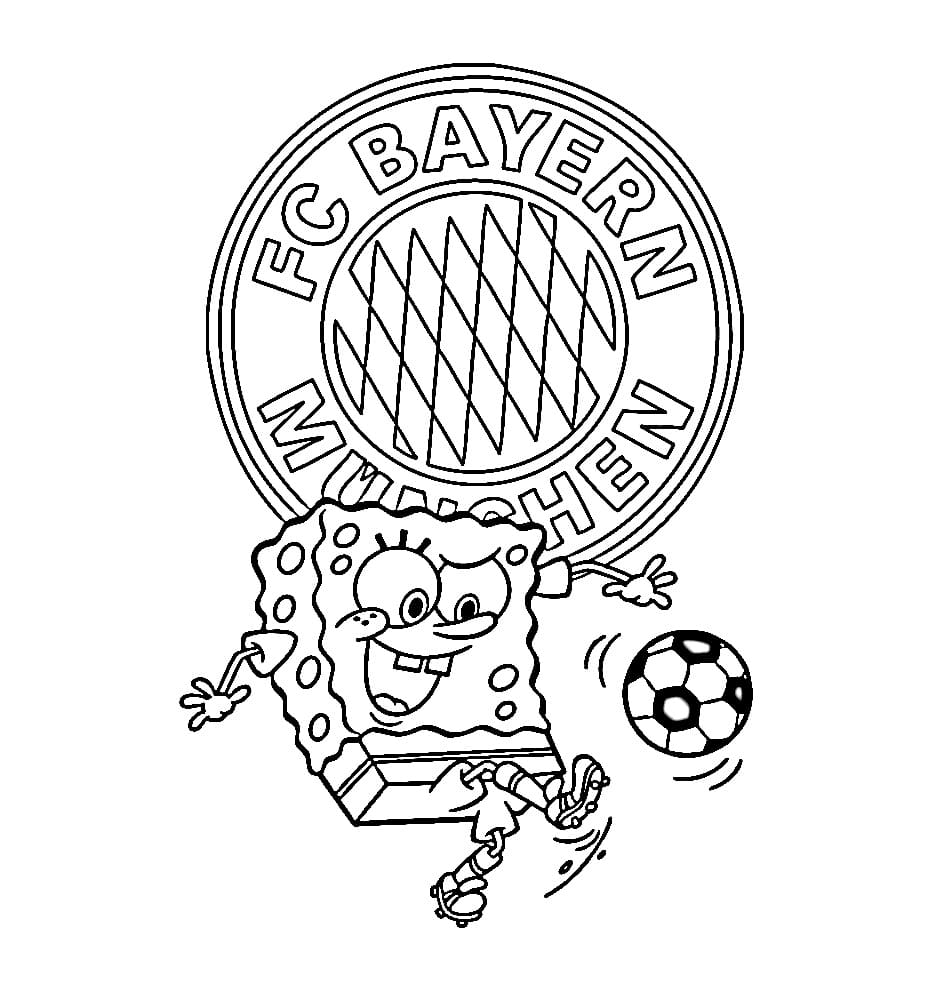 Spongebob mit Bayern München Logo