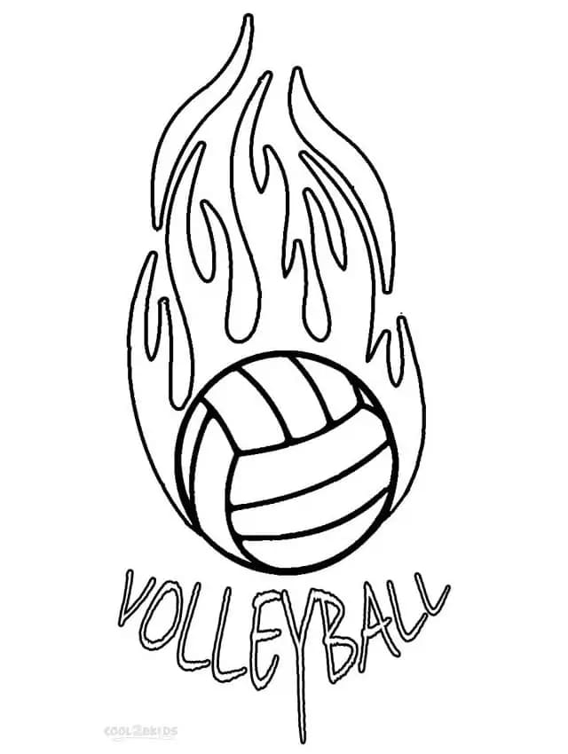 Volleyballball brennt