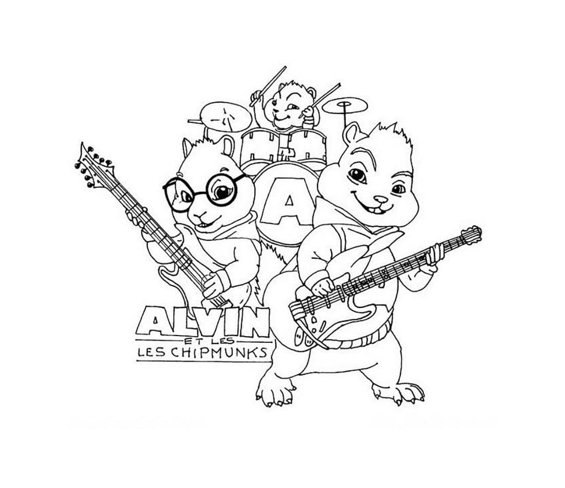 Die Chipmunks zum Ausdrucken