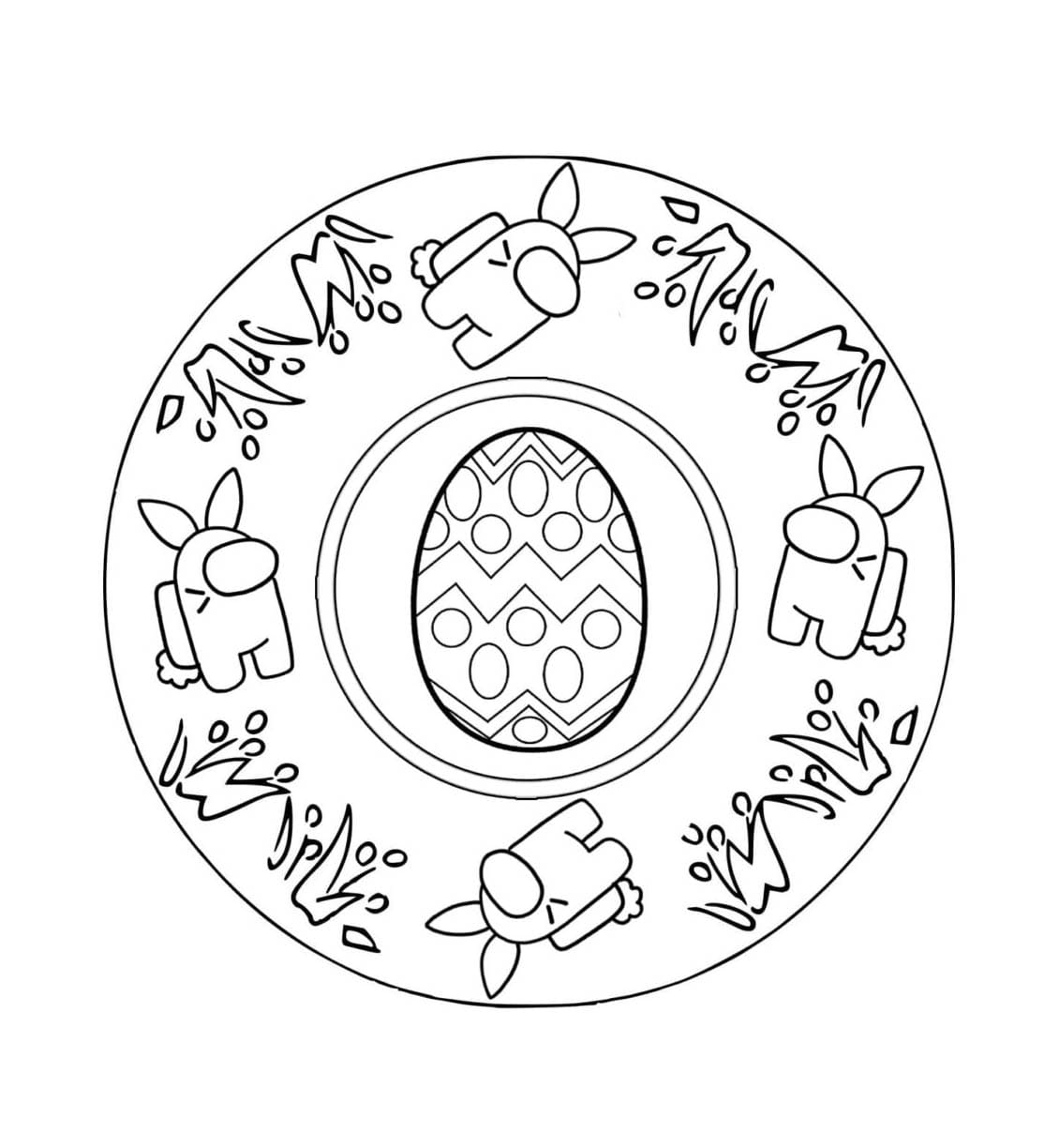 Ostern Mandala Among Us