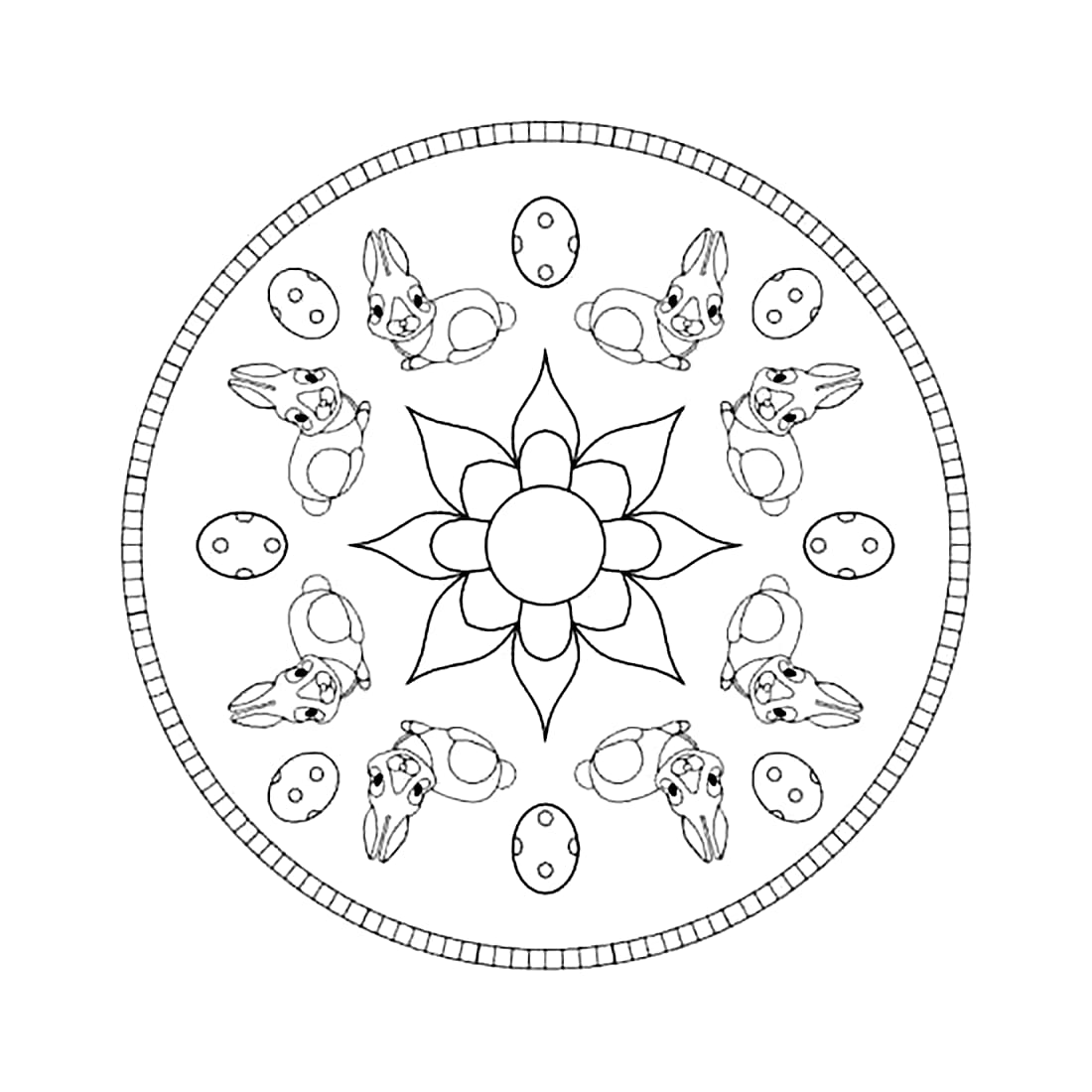 Ostern Mandala Blumen