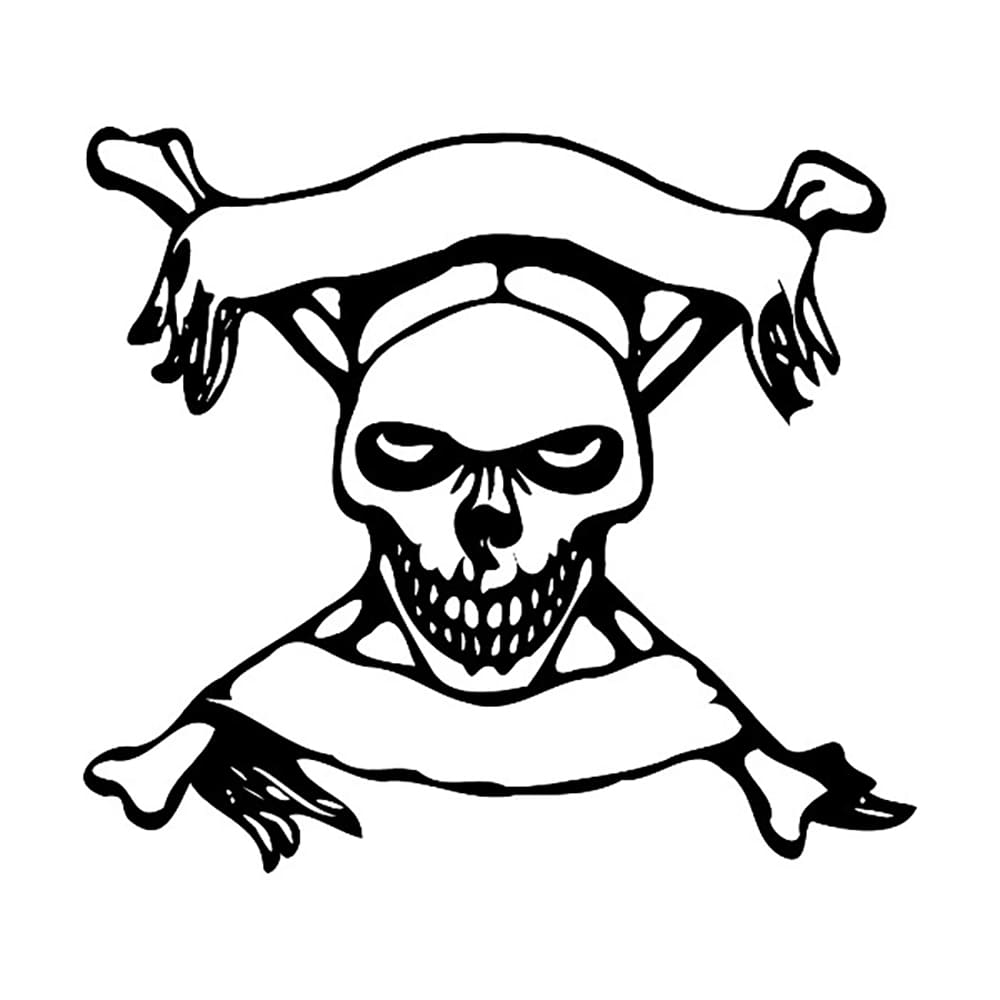 Totenkopf mit Banner