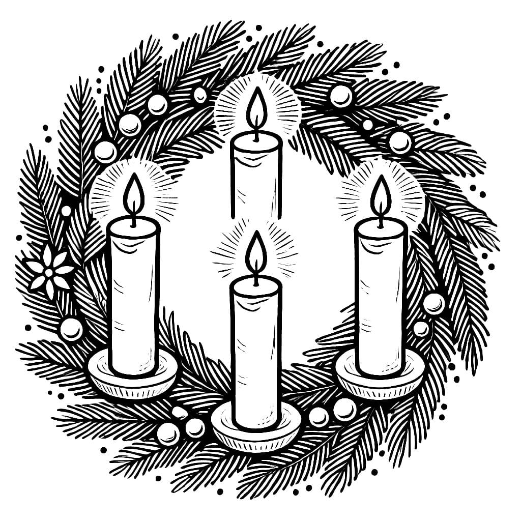 Adventskranz mit Kerze