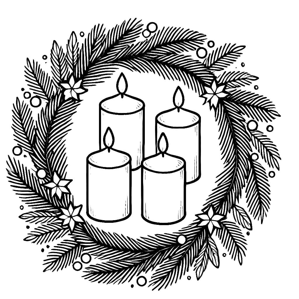 Adventskranz mit Kerzen