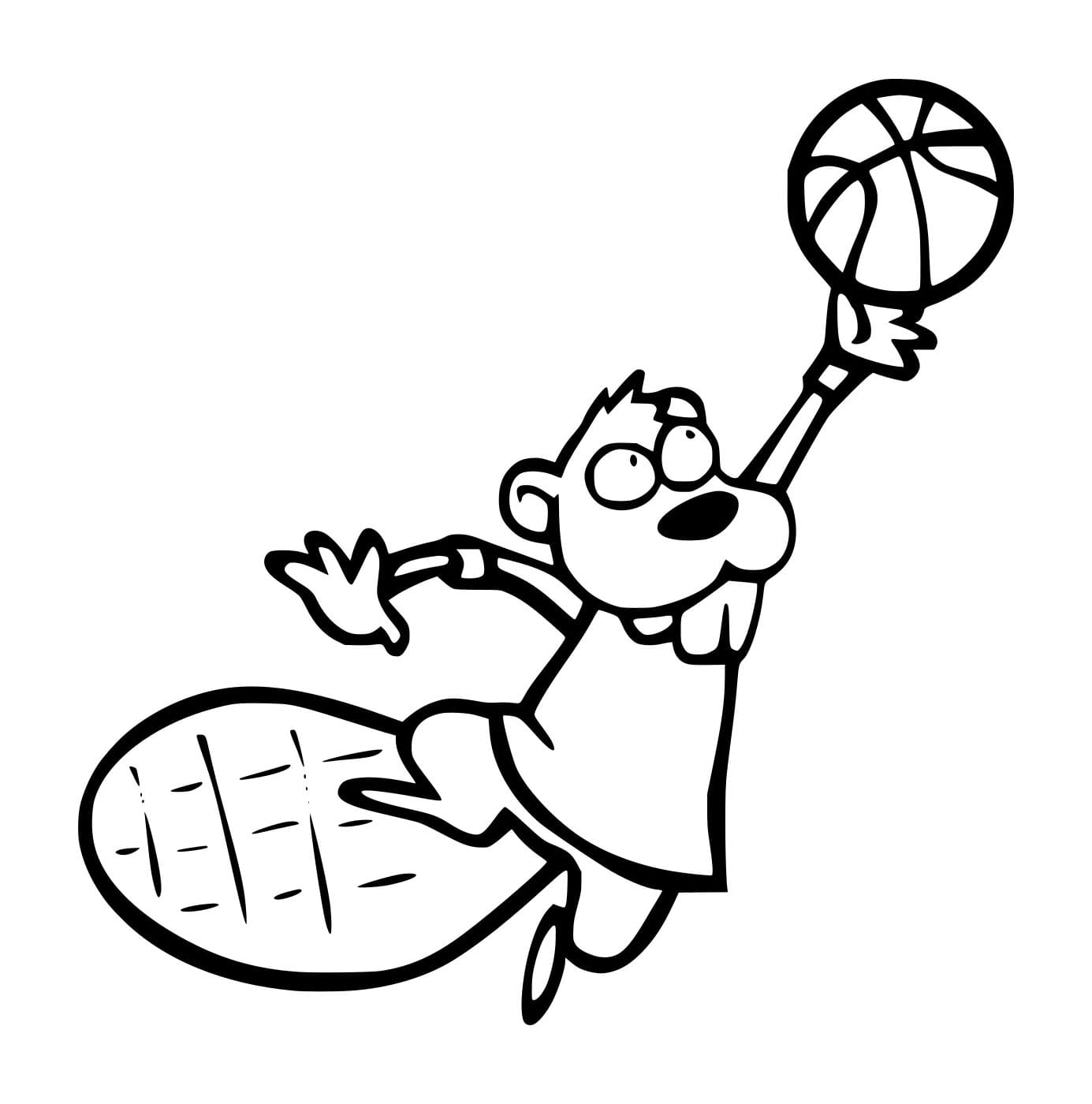 Biber spielt Basketball