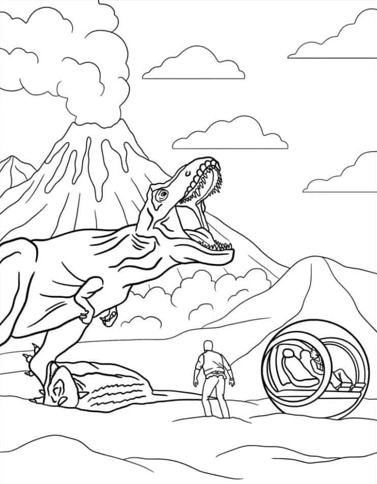 Dinosaurier und Vulkane Jurassic World