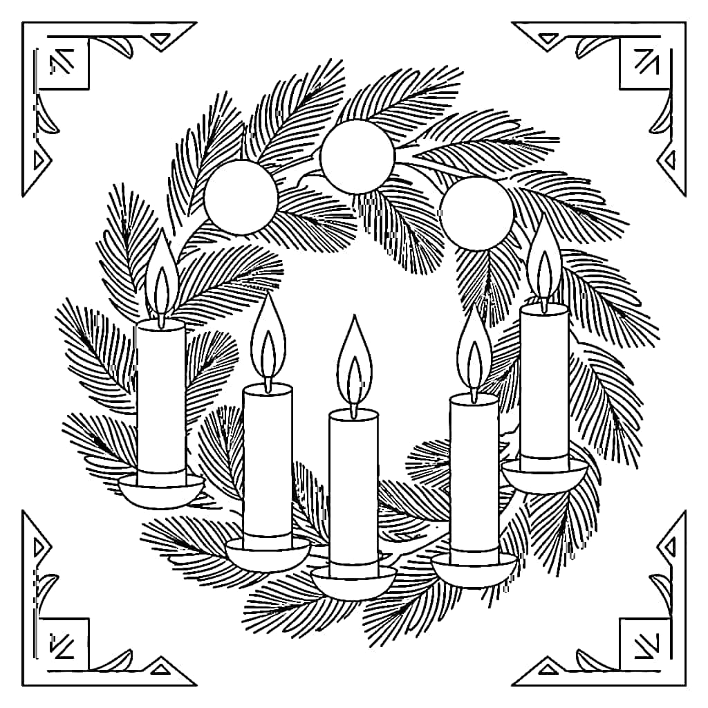 Druckbarer Adventskranz