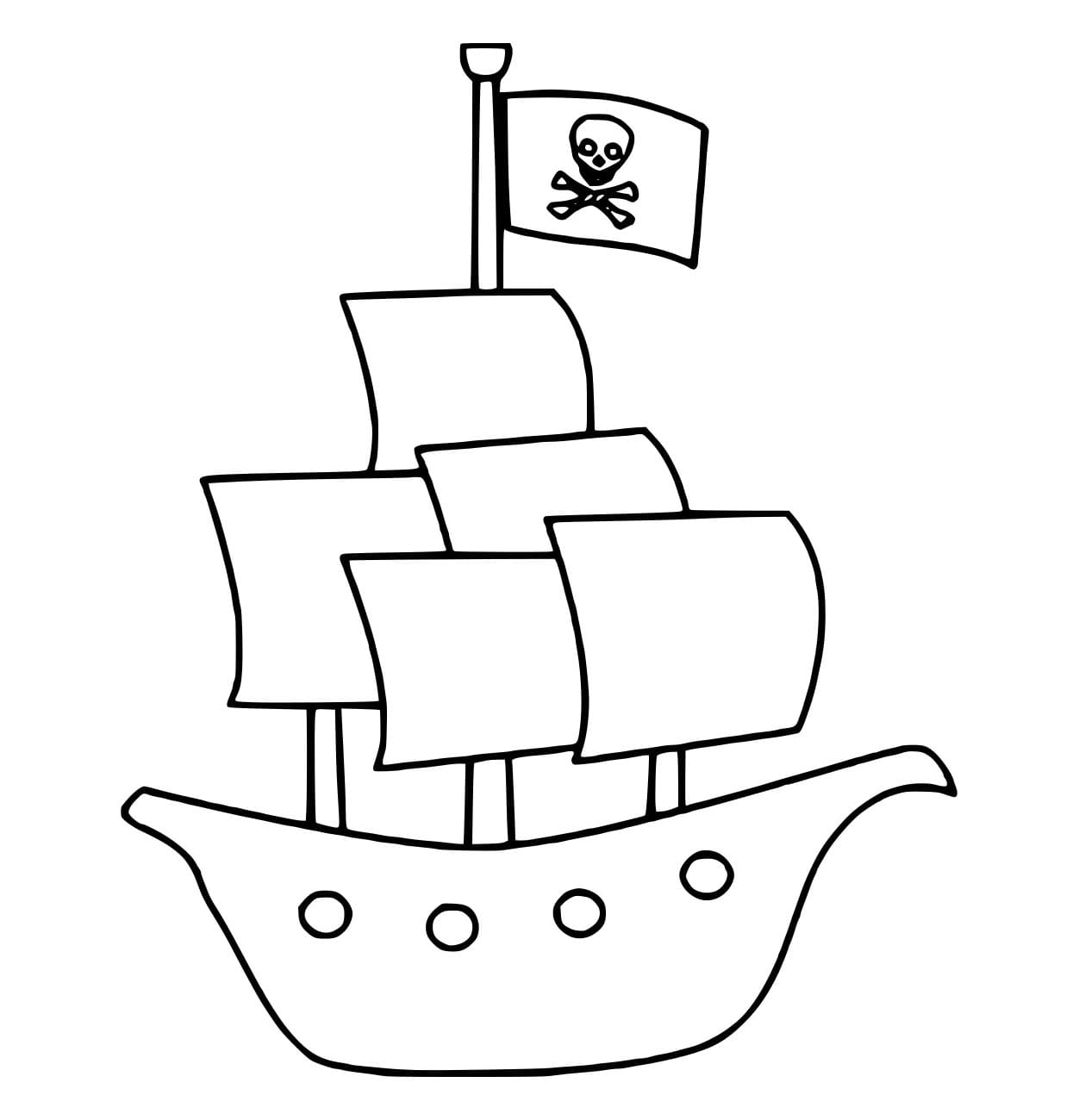 Einfaches Piratenschiff