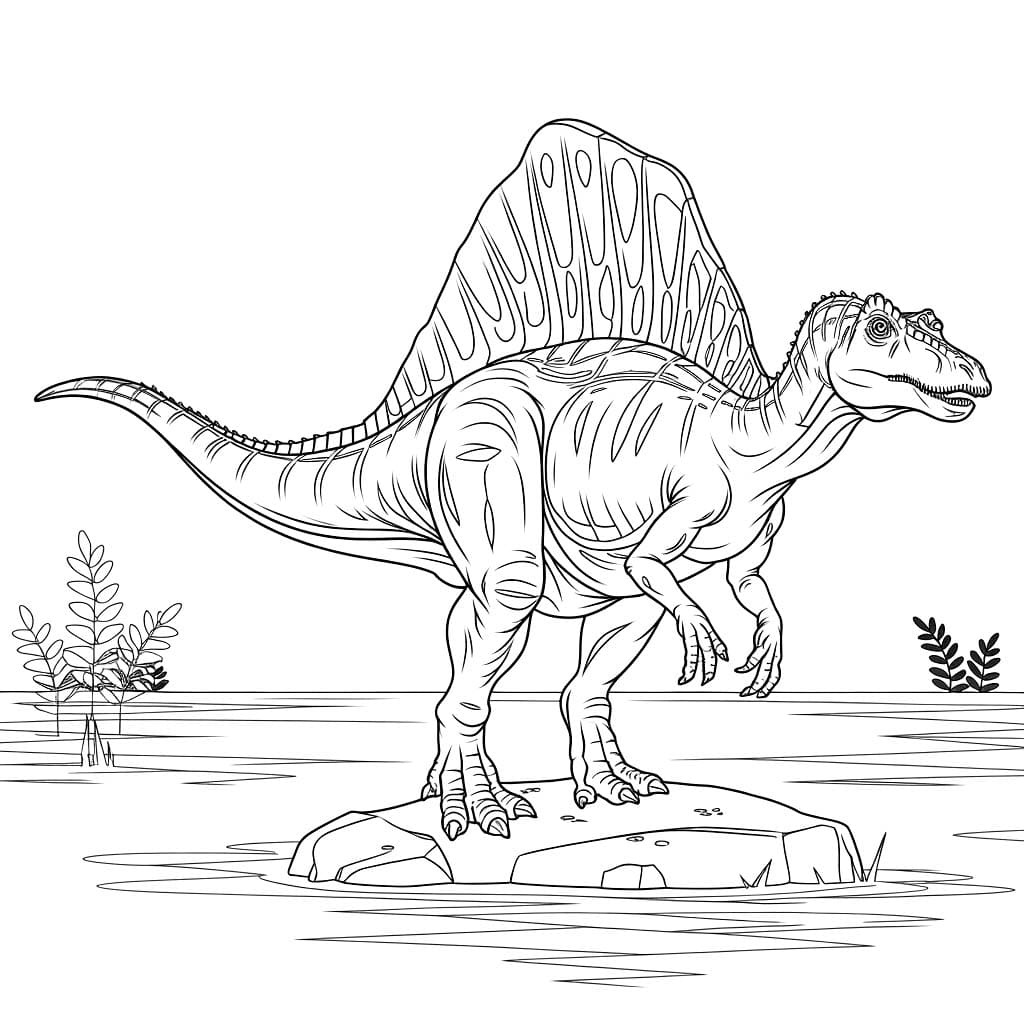 Spinosaurus auf Stein