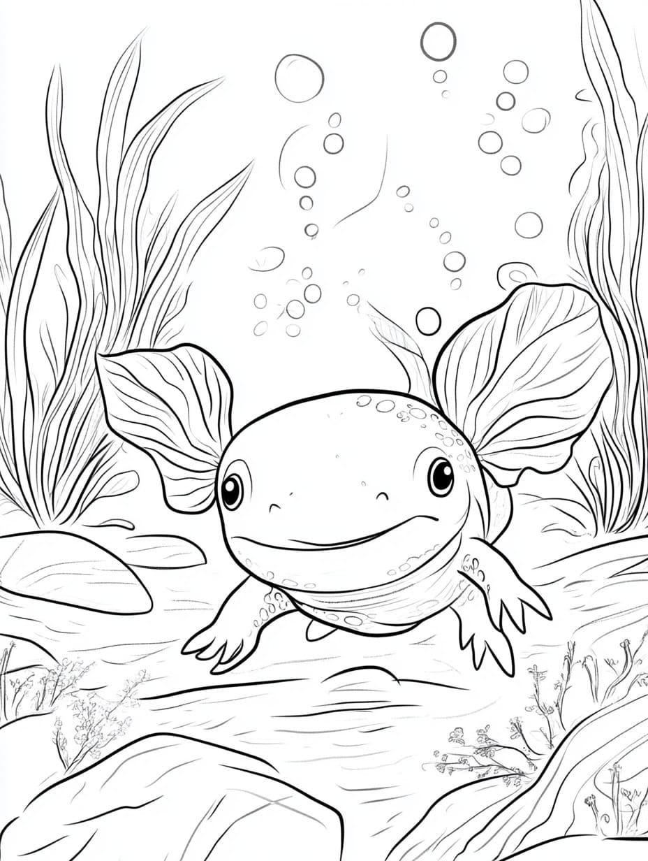 Axolotl im Wasser