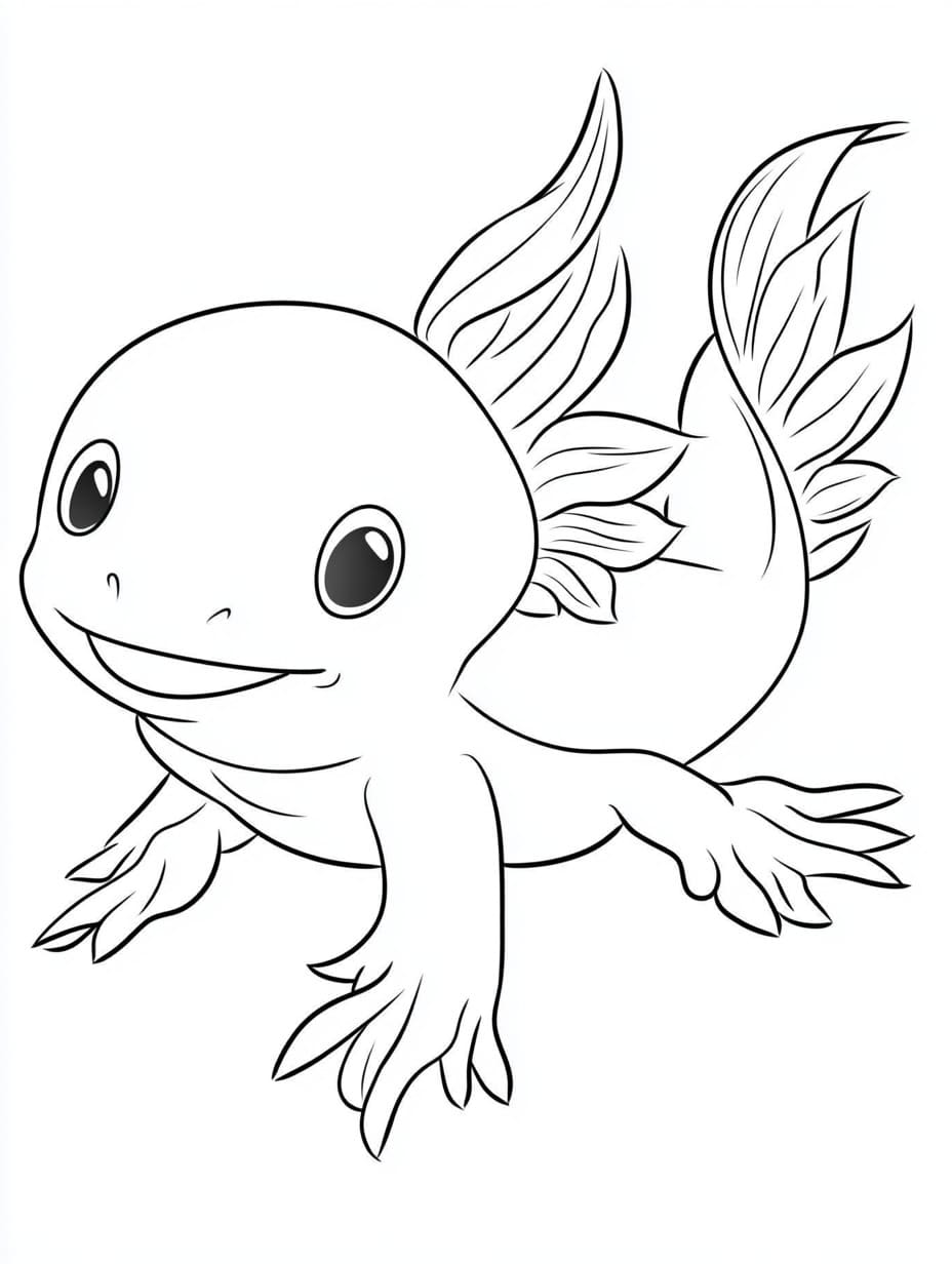 Axolotl zum Ausdrucken