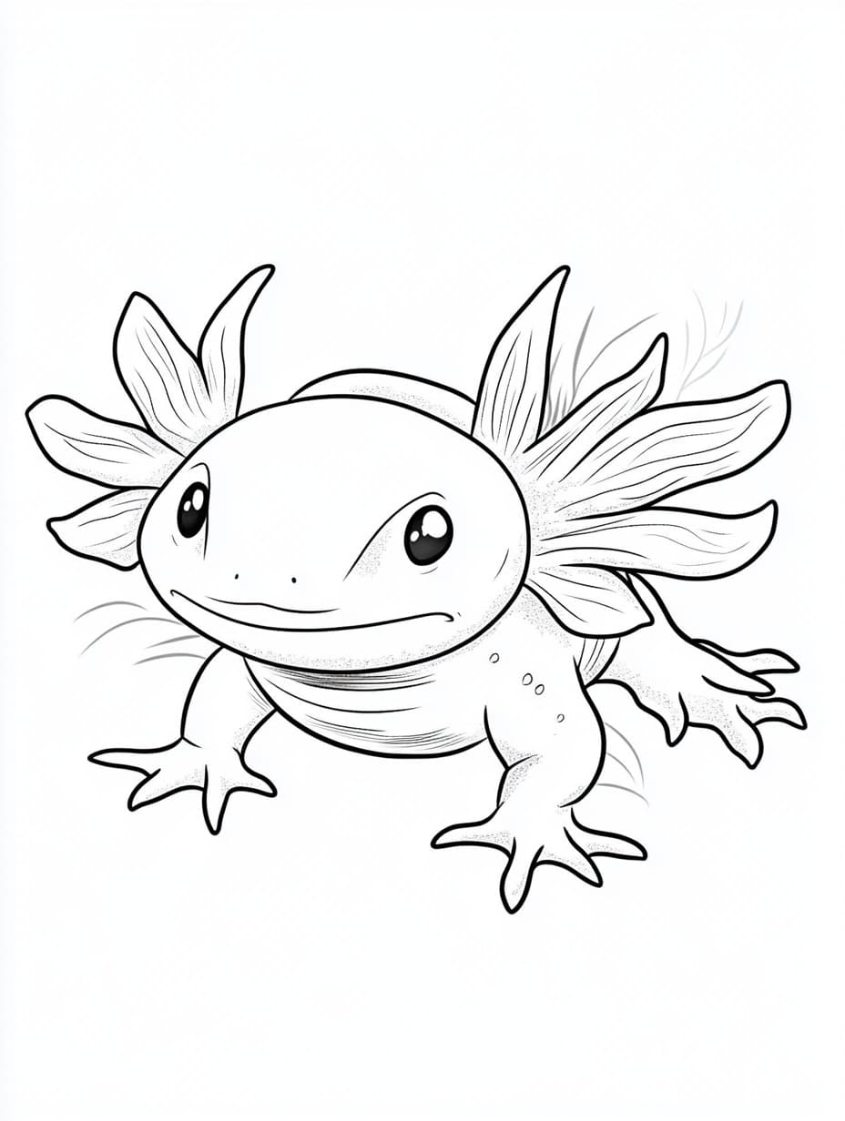 Druck süß Axolotl