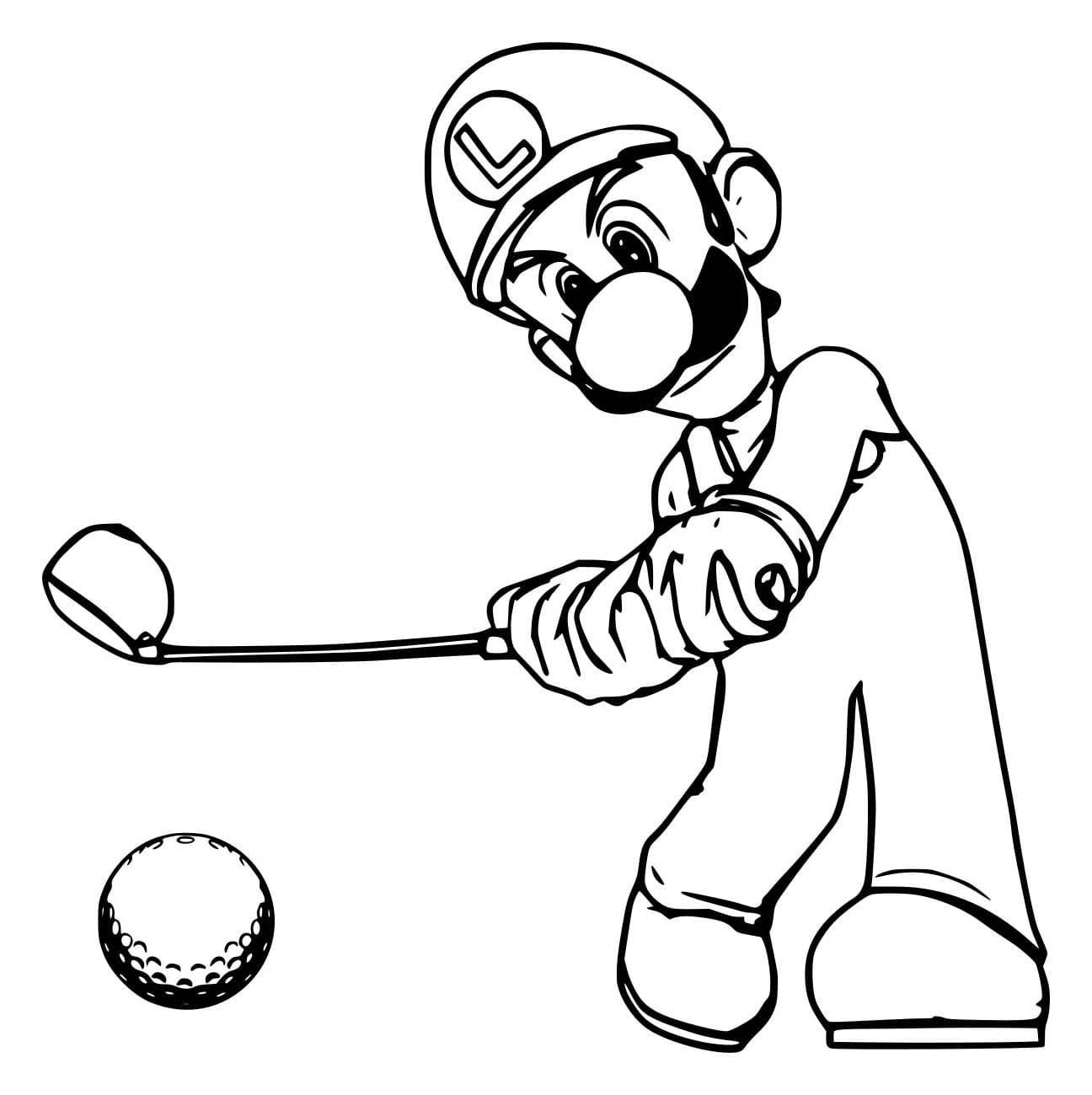 Luigi spielt Golf