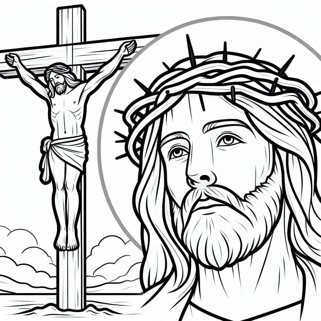 Jesus am Kreuz zum Ausdrucken