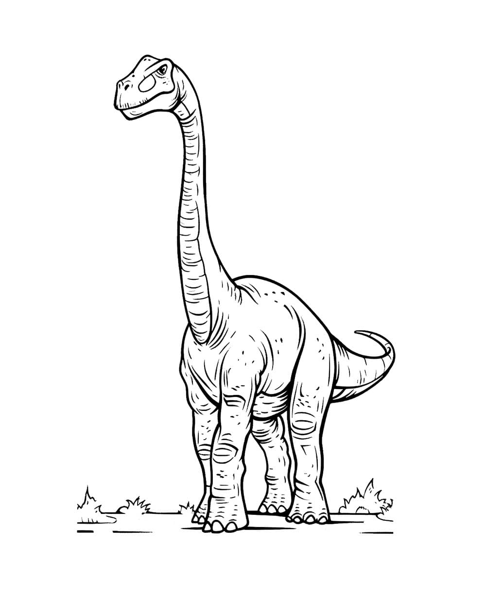 Brachiosaurus kostenlos ausdrucken