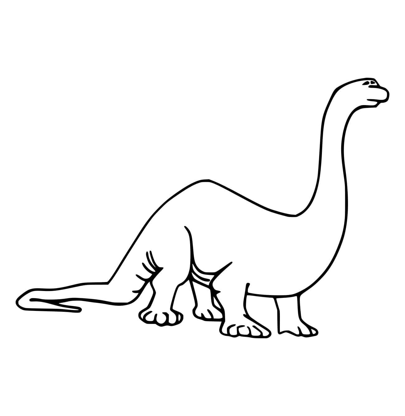 Einfacher süßer Brachiosaurus