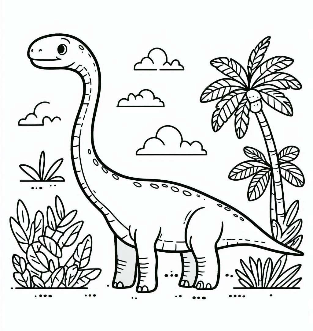 Süßer Brachiosaurus für Kinder