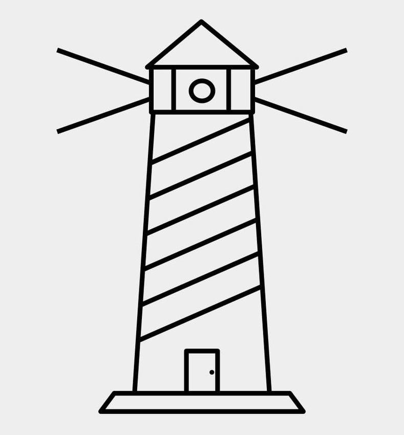 Druckbarer einfacher Leuchtturm