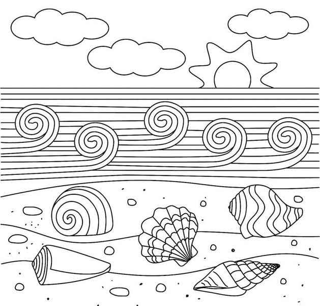 Freies Zeichnen von Muscheln